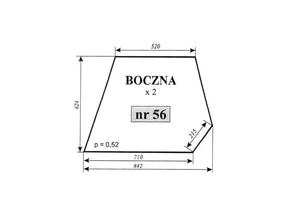 szyba boczna lewa prawa c-360 czeska 56
