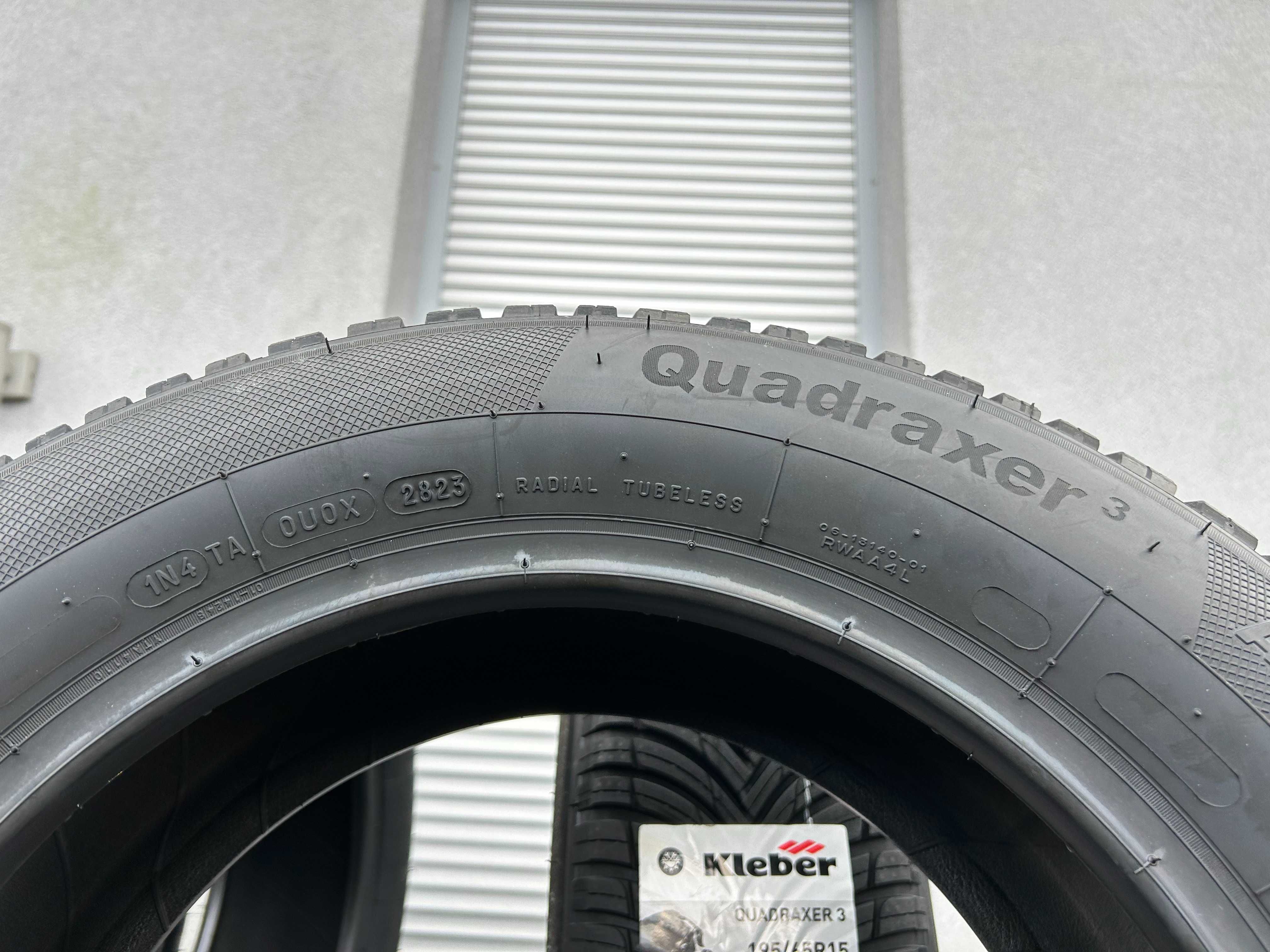 Całoroczne 195/65R15 Kleber Quadraxer3 prod. 2024r C,B,69db gwar