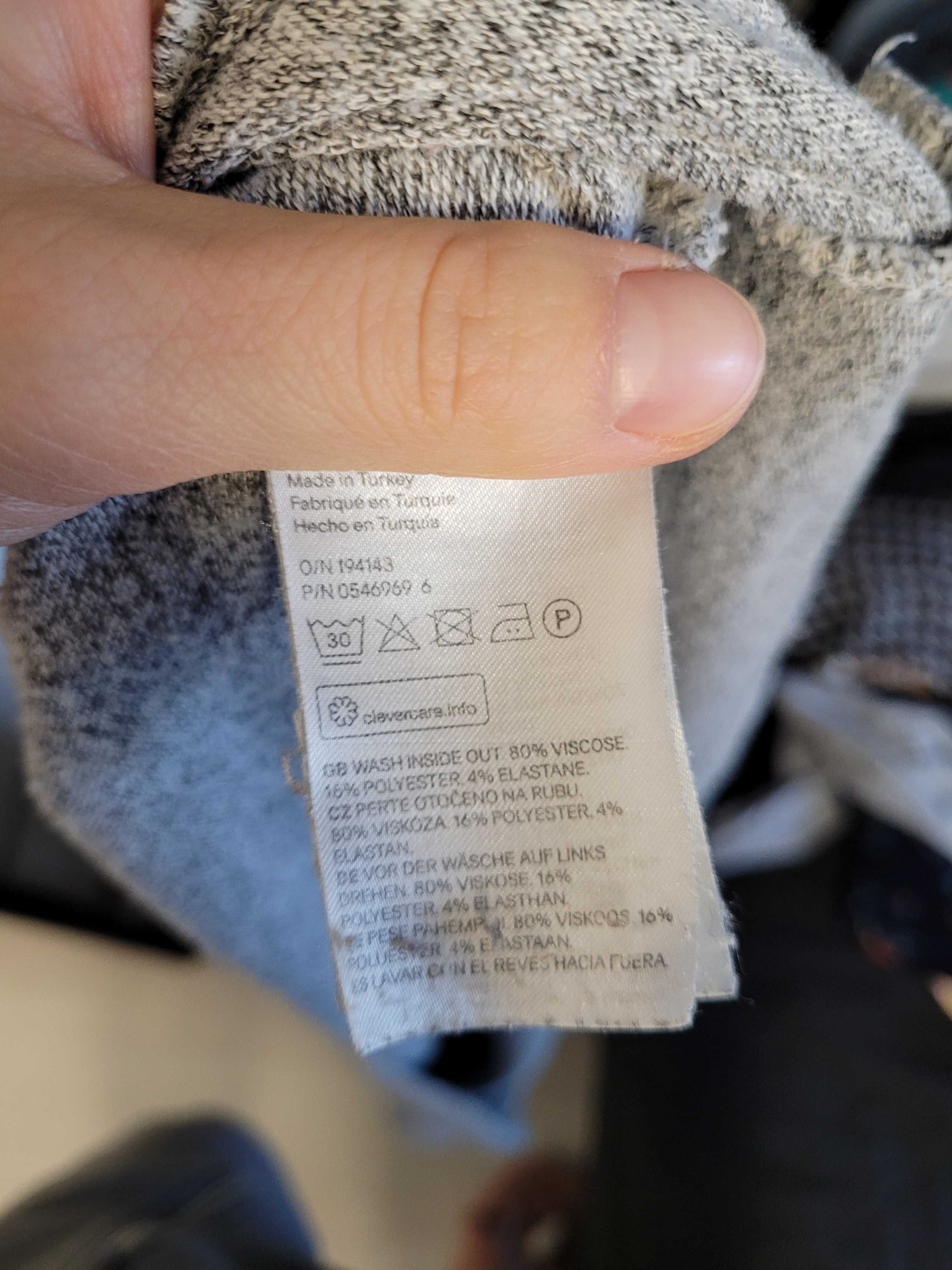 Sweter oversize nietoperz wiskoza H&M luźny na jesień jesienny M