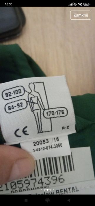 Nowe spodnie robocze ogrodniczki ocieplane M