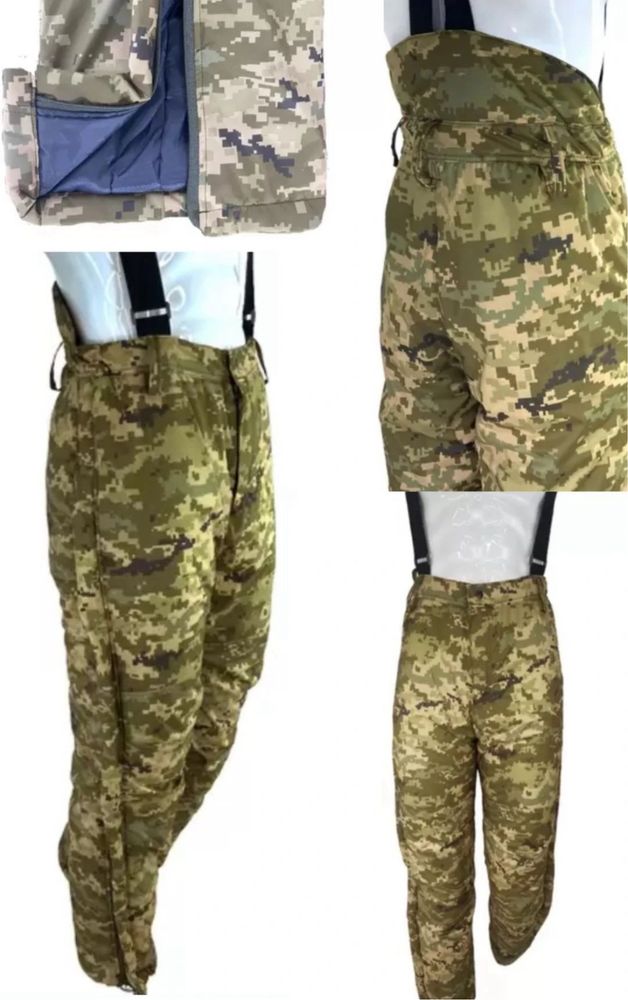 НОВІ 48 тактичні штани військові зсу форма утеплені зимо ві піксель