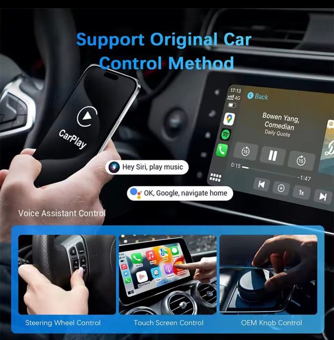Android Auto & Carplay sem fio