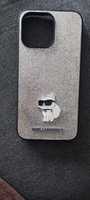 Etui case Karl Lagerfeld srebrny/silver hardcase iphone 15 pro max