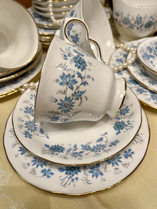**Co ludzie powiedza? Hiacynta Vintage Filiżanka Porcelana Angielska