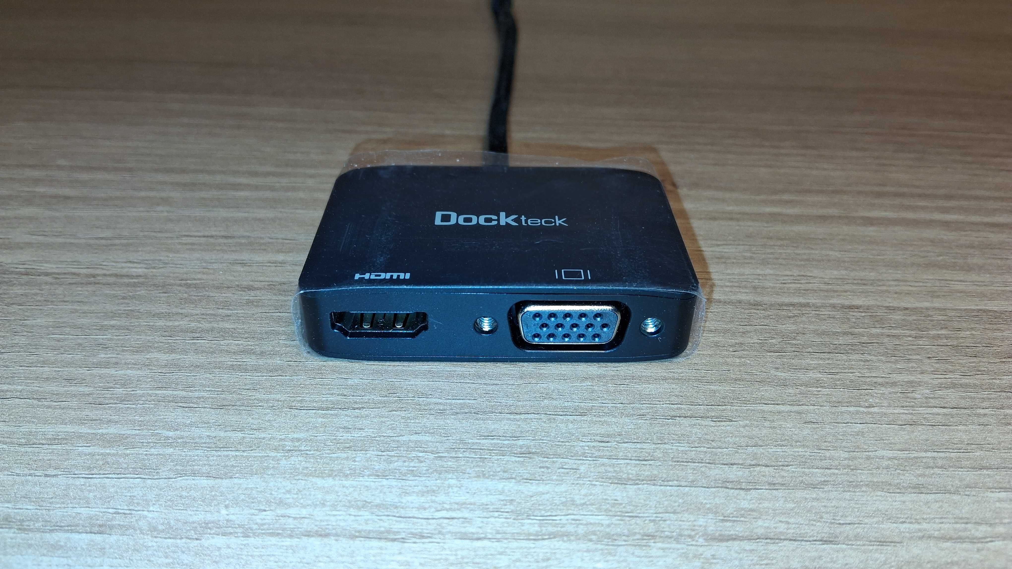 Adapter Dockteck USB-C Na HDMI VGA 2w1