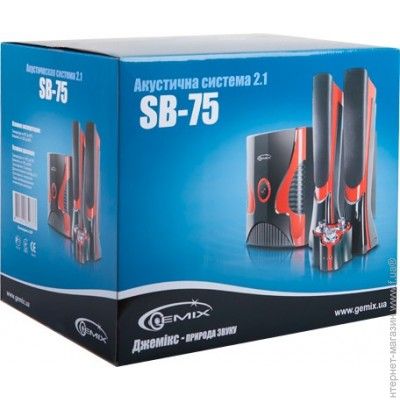 НОВА Ігрова Акустична система КОЛОНКИ і САБ Gemix SB-75 Black/Red 60W