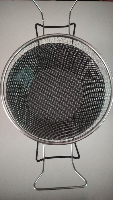 Fritadeira esmalte com cesto