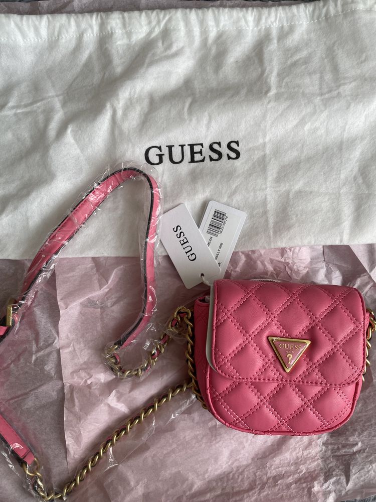 Женская сумочка GUESS розовая