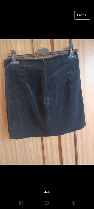 Mini saia de veludo,como nova, Berska, tamanho S