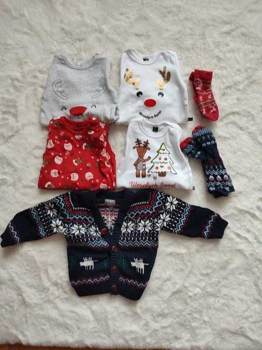 Sweterek, body świąteczne 68/74 fabryka bodziaków, smyk