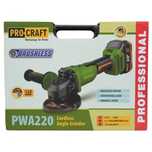 Аккумуляторная болгарка ProCraft PWA220 
А