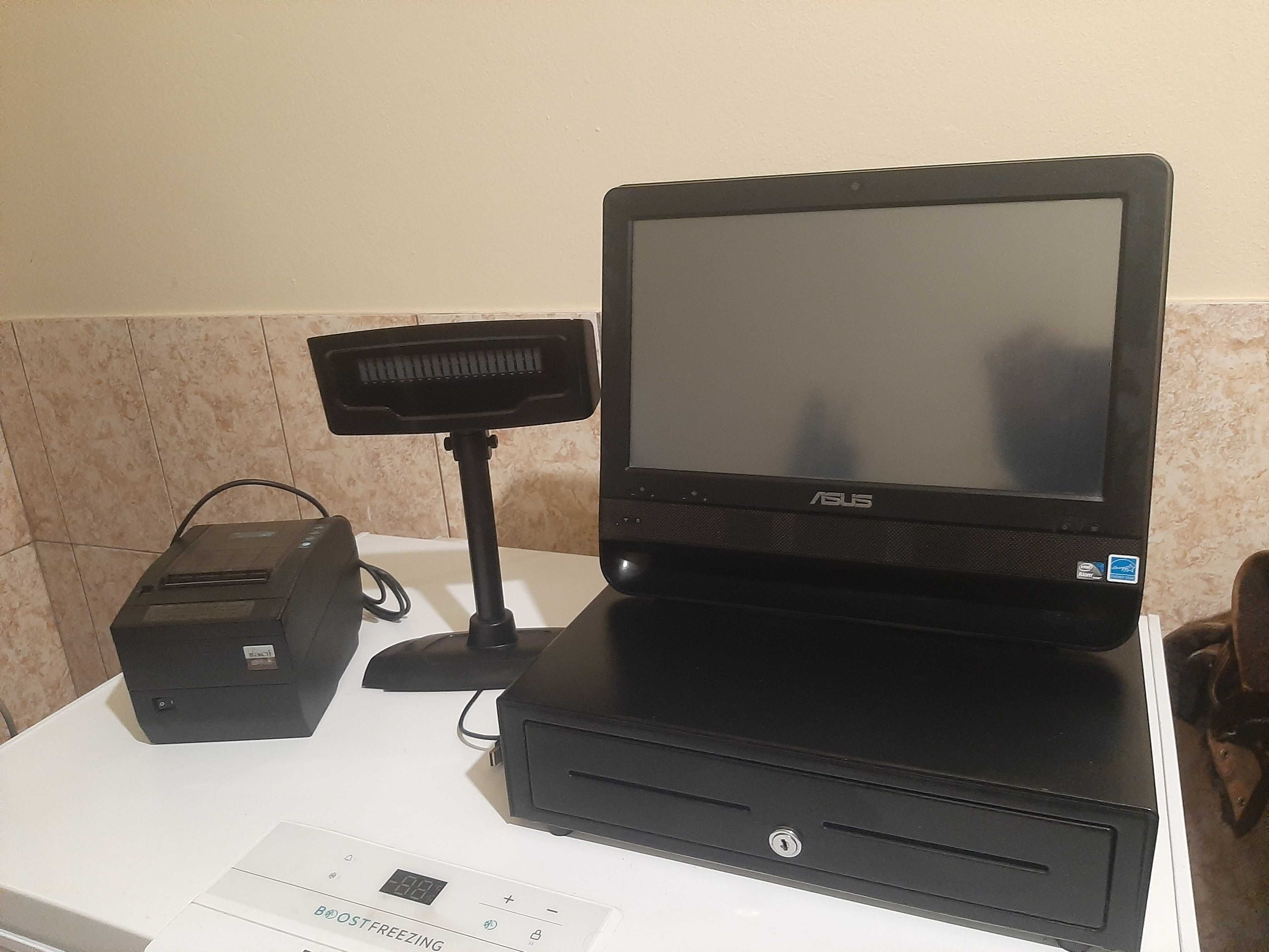 Máquina Registadora Computador Asus + Caixa + Visor + Impressora