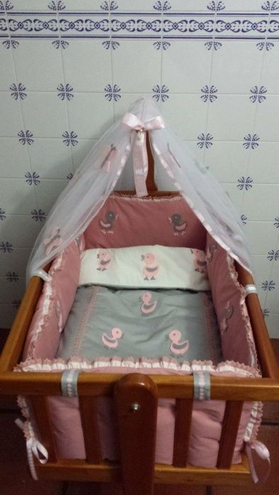 Madeira maciça de Pinho Cama de Bebé Berço