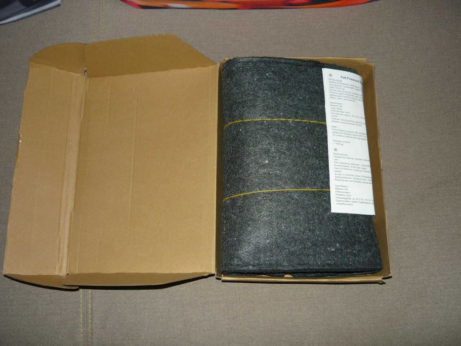 Filcowy kosz na drewno opałowe do kominka