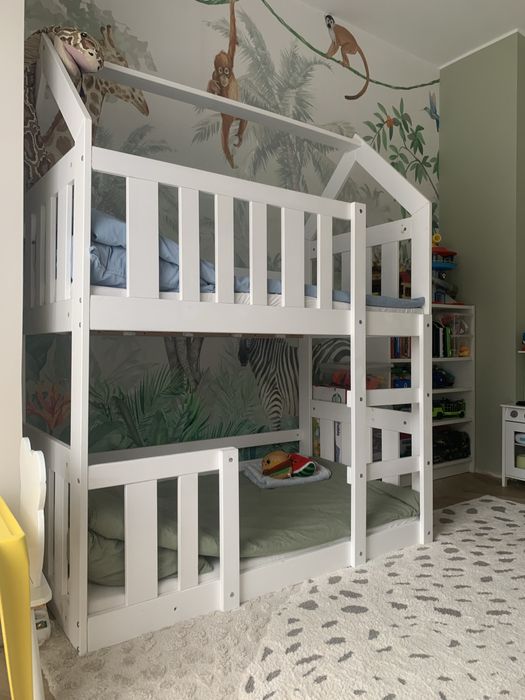 Łóżko piętrowe domek 80x140