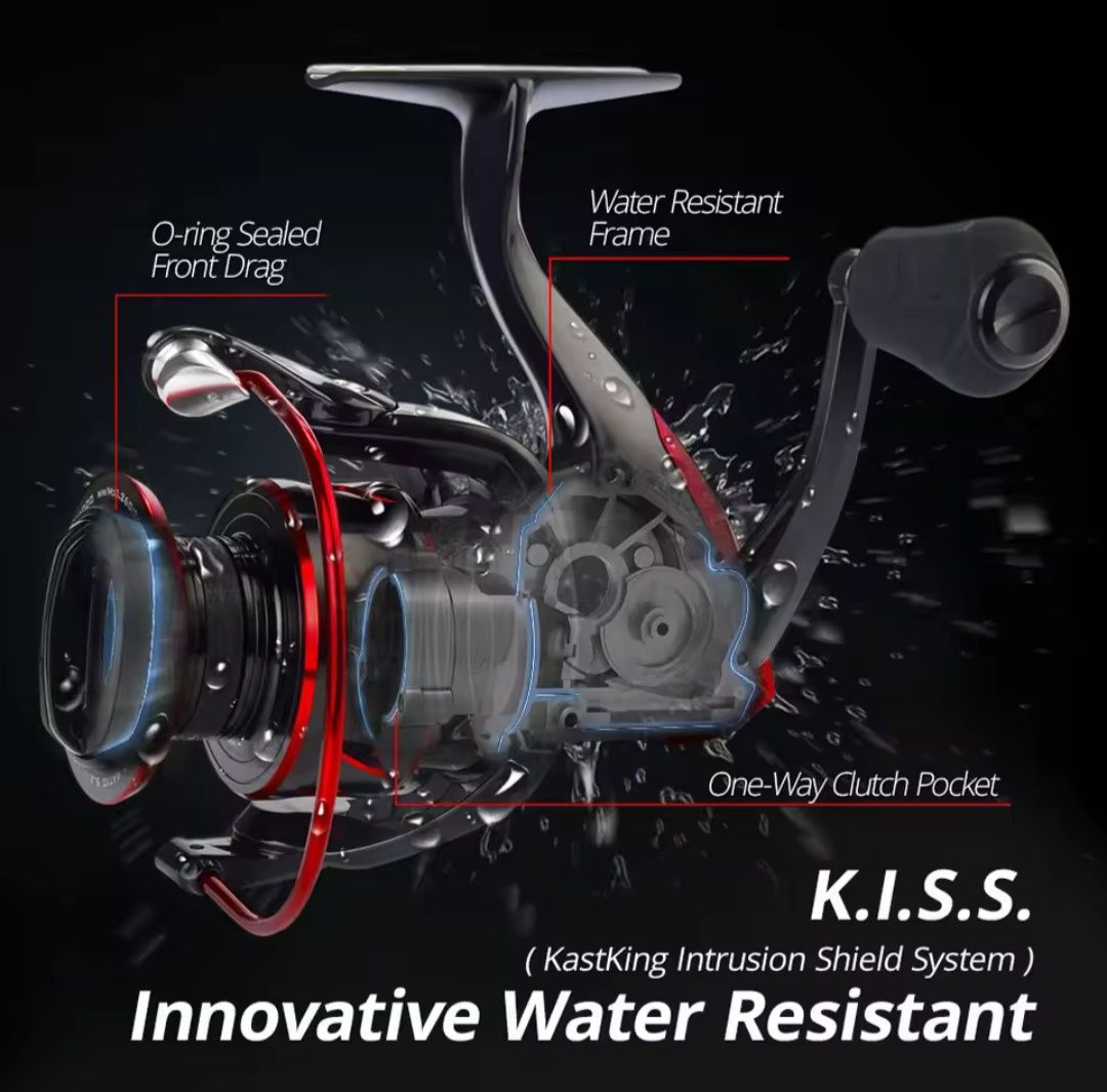 KastKing Sharky III. Спининговая катушка.10 + 1 Шарикоподшипники.18 кг