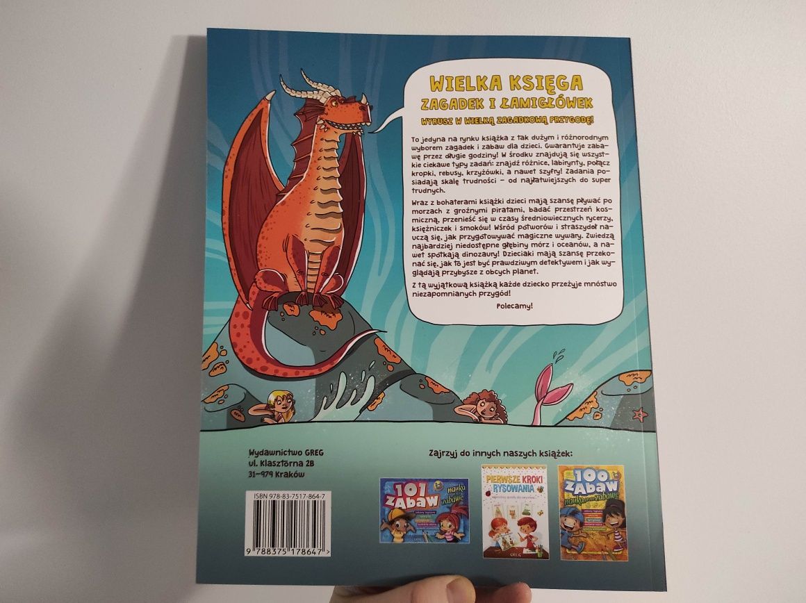 Wielka księga zagadek i łamigłówek Greg NOWA