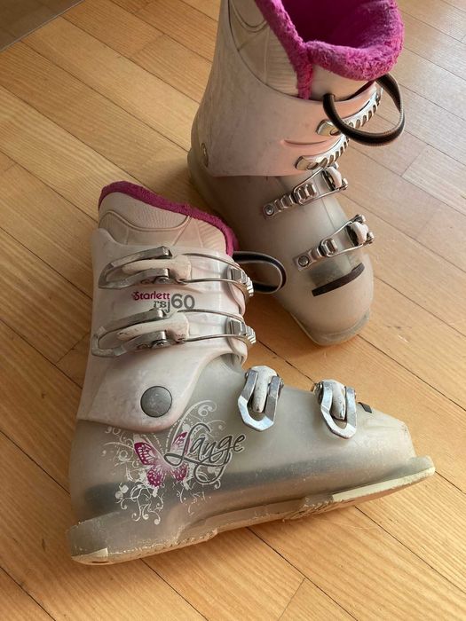 buty narciarskie dla dziewczynki Lange- roz skarpety wew 22,5cm