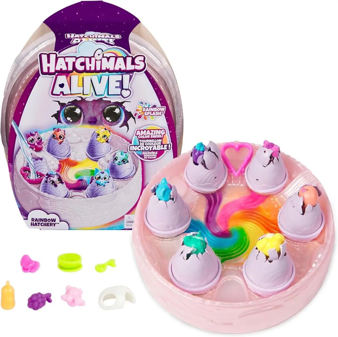 Набор хачималс 6 фигурок в яйцах Hatchimals Alive Rainbow Hatchery