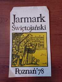 Jarmark Świętojański Poznań 1978 - pamiątkowa torebka
