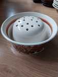 Ikebana z fajansu kolskiego w brązie