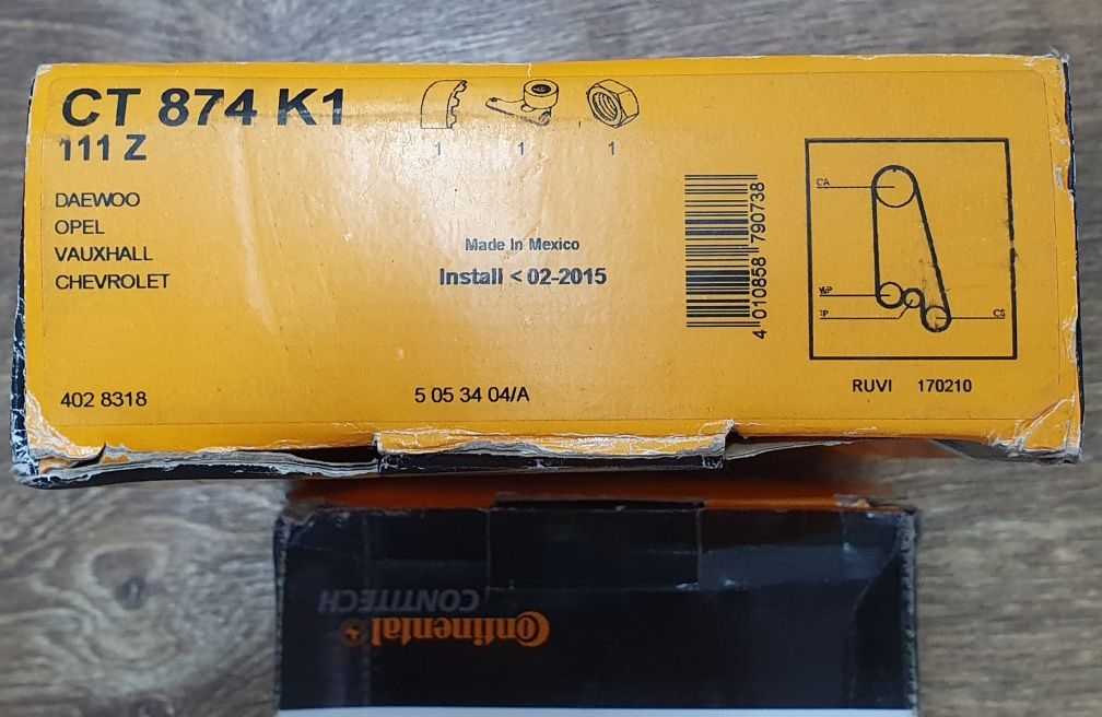 Комплект ремня Грм Continental Contitech CT 874 K1