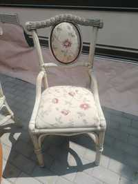Krzesła,retro  vintage wiklina.