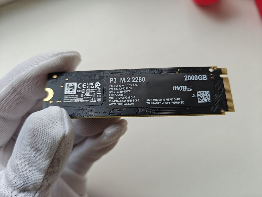 Crucial P3 2TB M.2 2280 NVMe PCIe 3.0 x4 3D NAND TLC [CT2000P3SSD8]