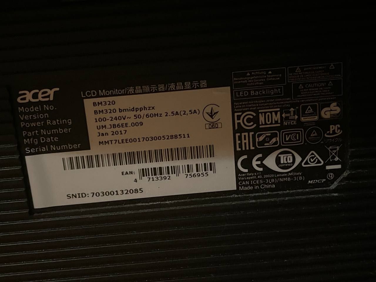 Monitor Led ACER BM320