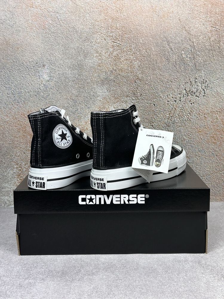 Жіночі Converse All Star на платформі Конверси олл стар висока підошва