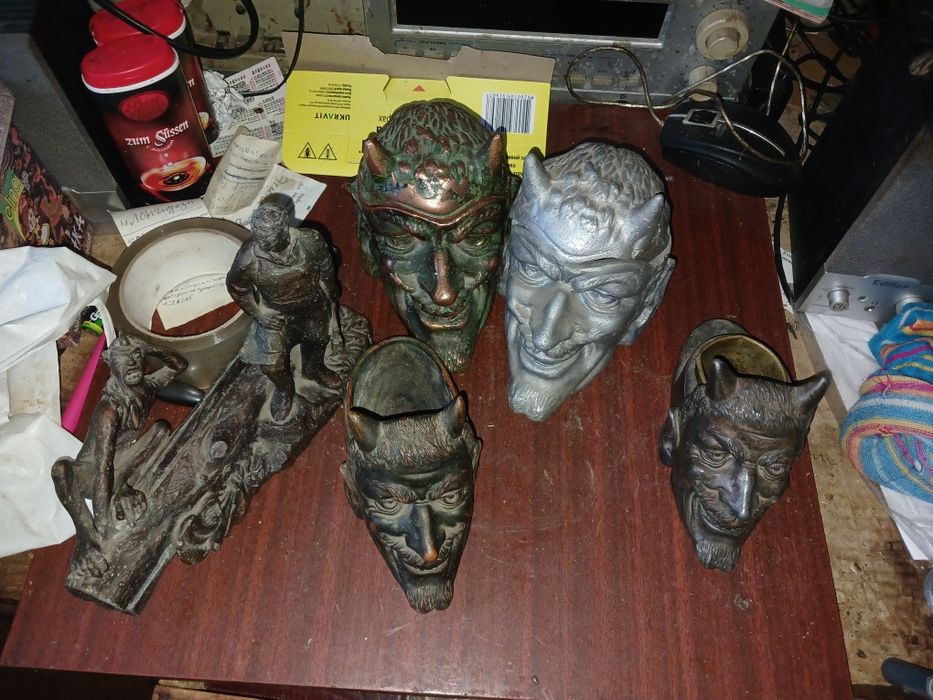 Шкатулка чёрт, чорт, Мефистофель, дьявол с омеднением.