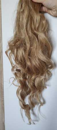 Sztuczne doczepiane włosy peruka długa 60cm blond outlet