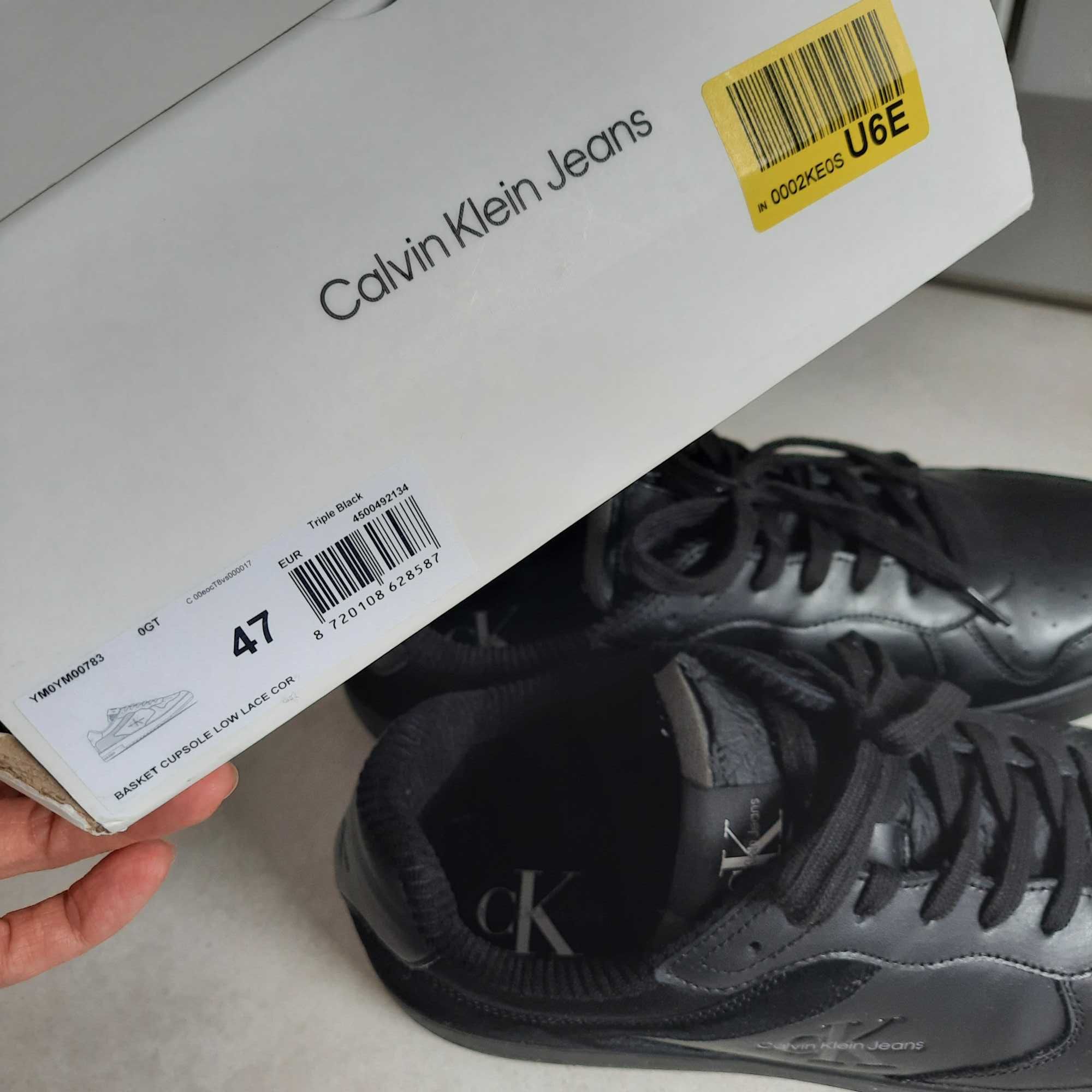 Calvin Klein Nowe Sneakersy Klasyk Czarne Skora Meskie nike nb 47