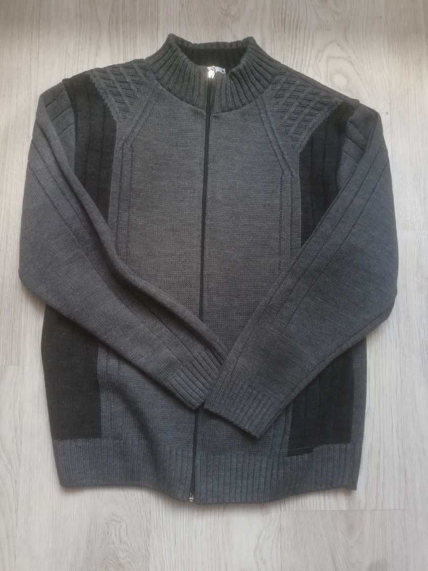 Sweter męski M szary
