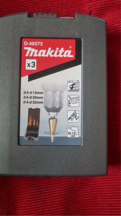 Makita D-46573 Zestaw wierteł stopniowych HSS-TiN 3-częściowy