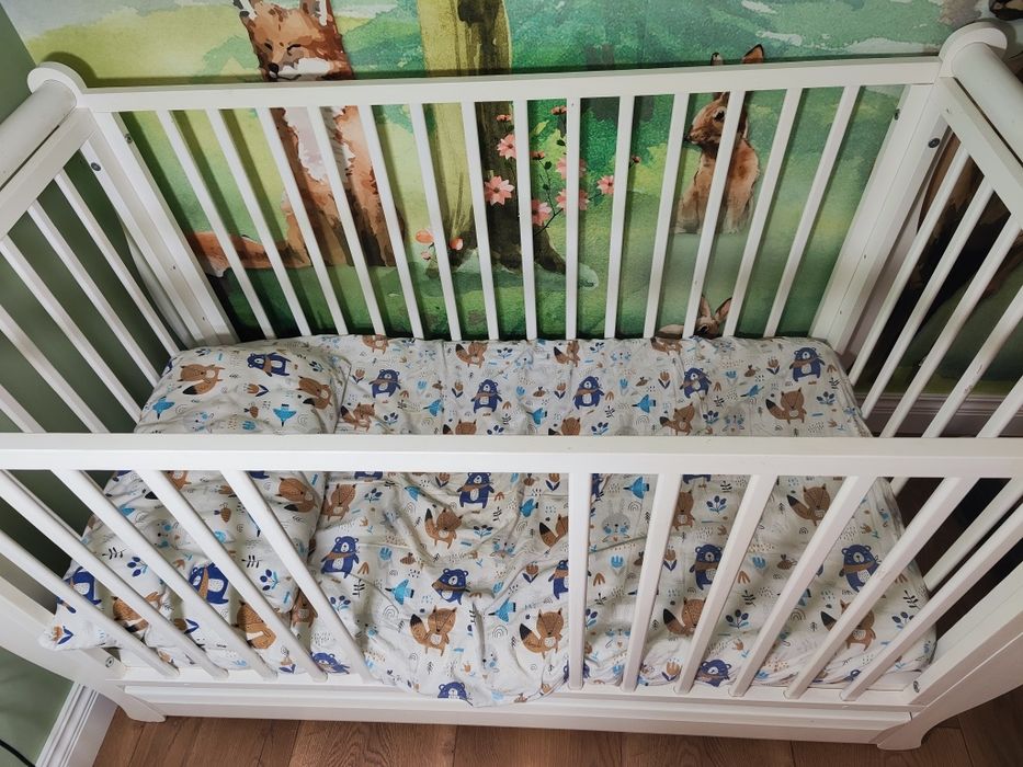 Łóżeczko dziecięce niemowlęce białe