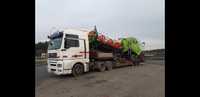 Transport niskopodwoziowy maszyn rolniczych budowlanych ciężarówek