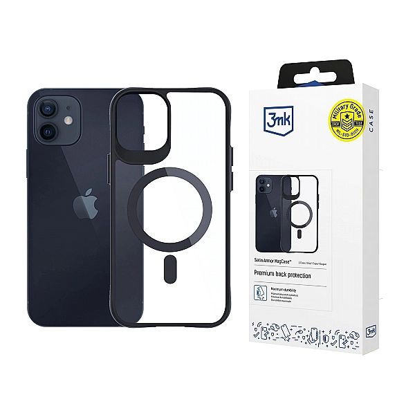 Etui 3mk Satin Armor MagCase z MagSafe na iPhone 12 / 12 Pro - przezro