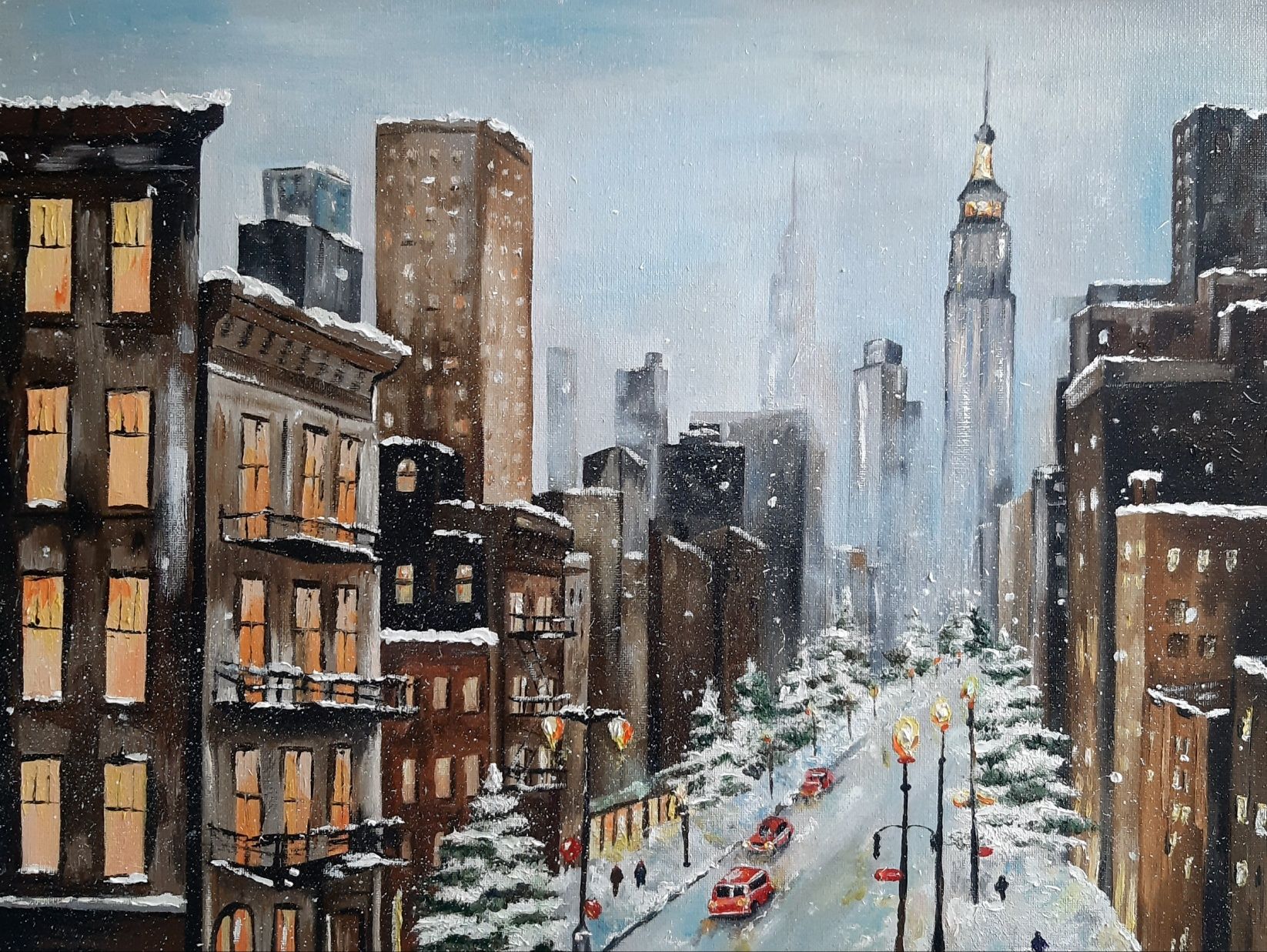 Картина маслом "Зимовий Нью Йорк"