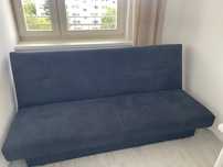Sofa kanapa rozkładana 190cm x 120 cm, granatowa