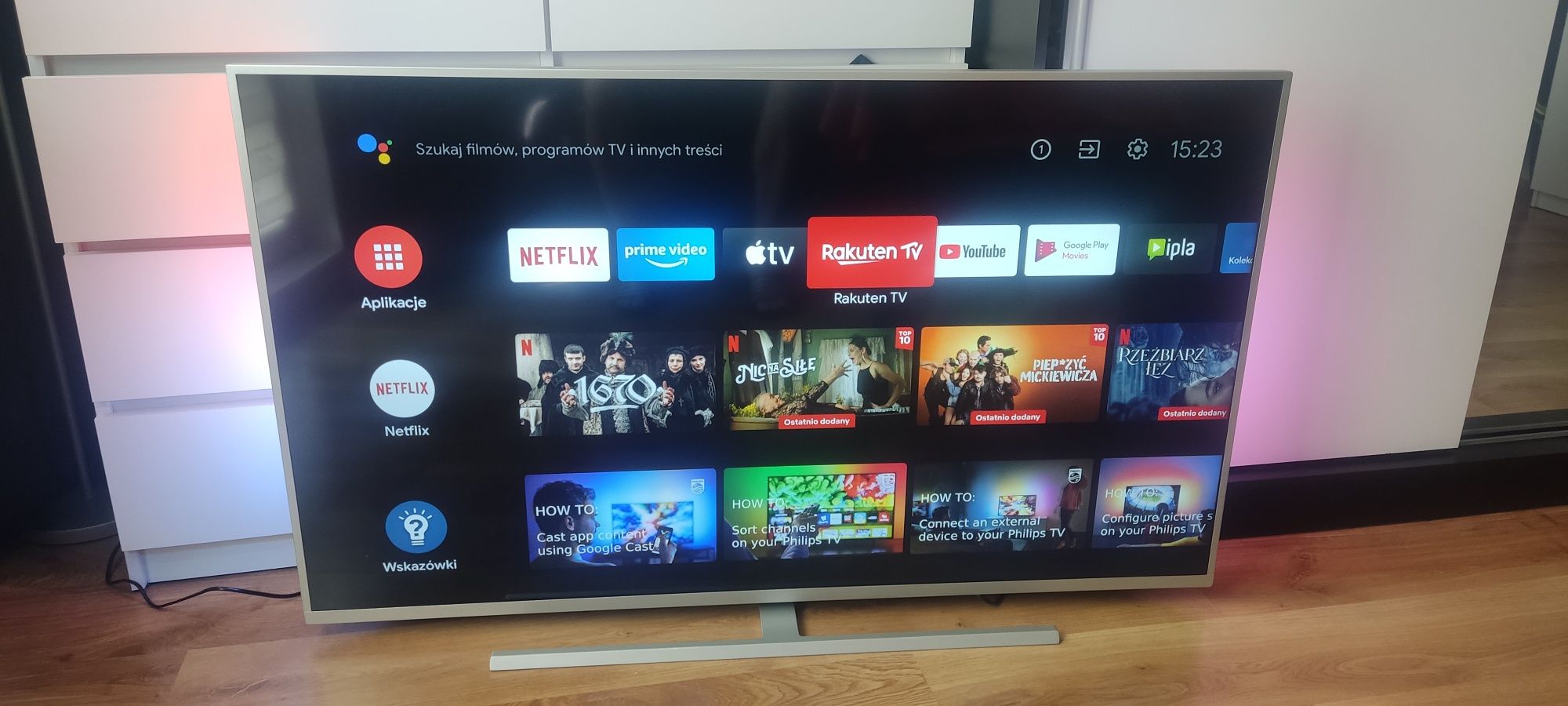 Telewizor Philips 55 cali UHD ambilight Smart TV Wi-Fi