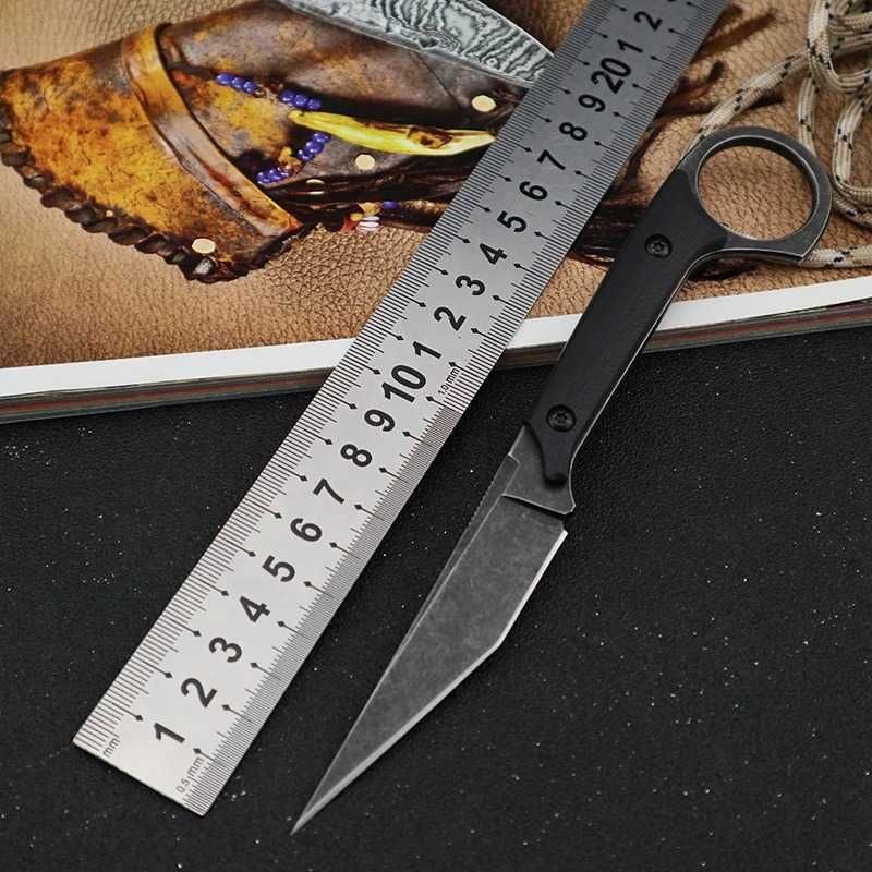 Nóż Taktyczny FULL TANG Etui Kabura BUSHCRAFT Pazur EDC rzutka ND14