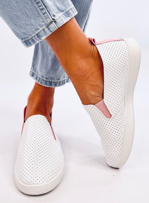 Tenisówki Slip-On Jousse White/Pink