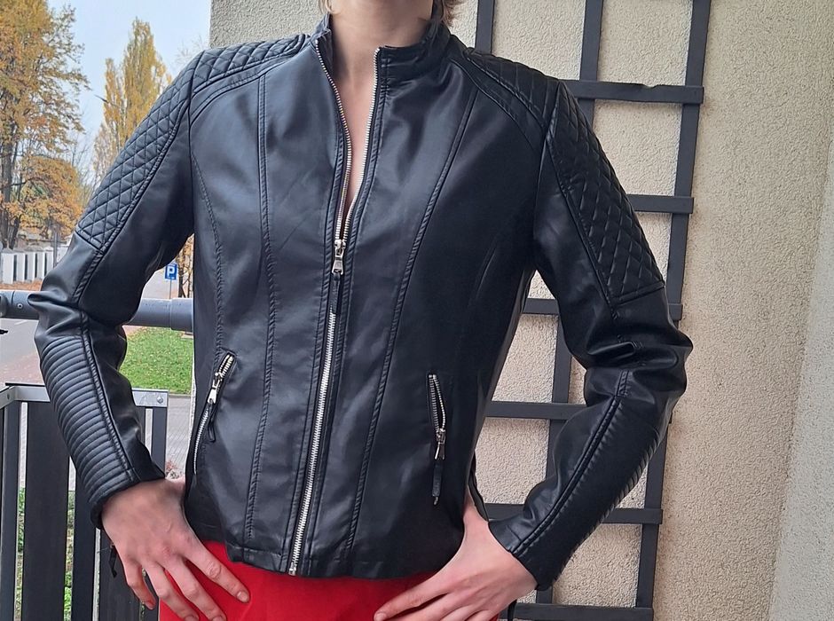 Skórzana kurtka czarna