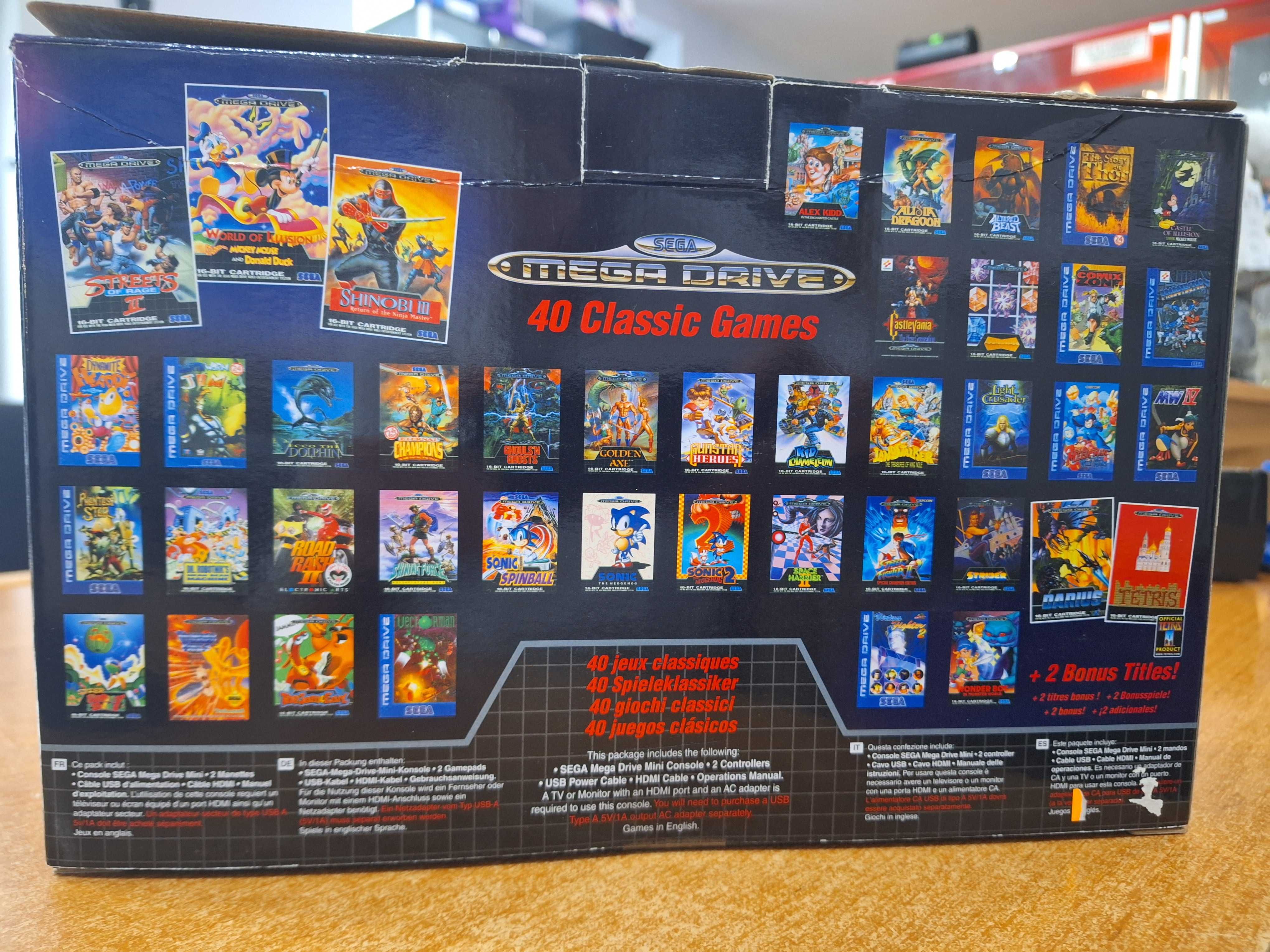 Jak NOWA konsola Sega Mega Drive Mini 42 gry Sonic 2 pady RETRO