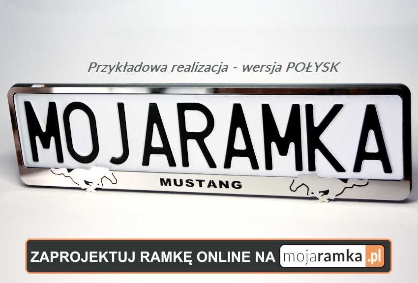 Ramka METAL do tablicy rejestracyjnej DODAJ NAPIS! na pod rejestracje