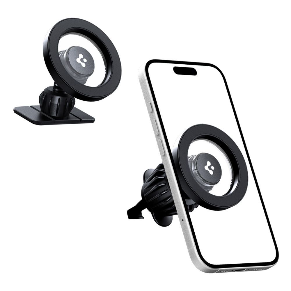 Spigen Mft13 Magnetic Magsafe Dashboard & Vent Car Mount Black