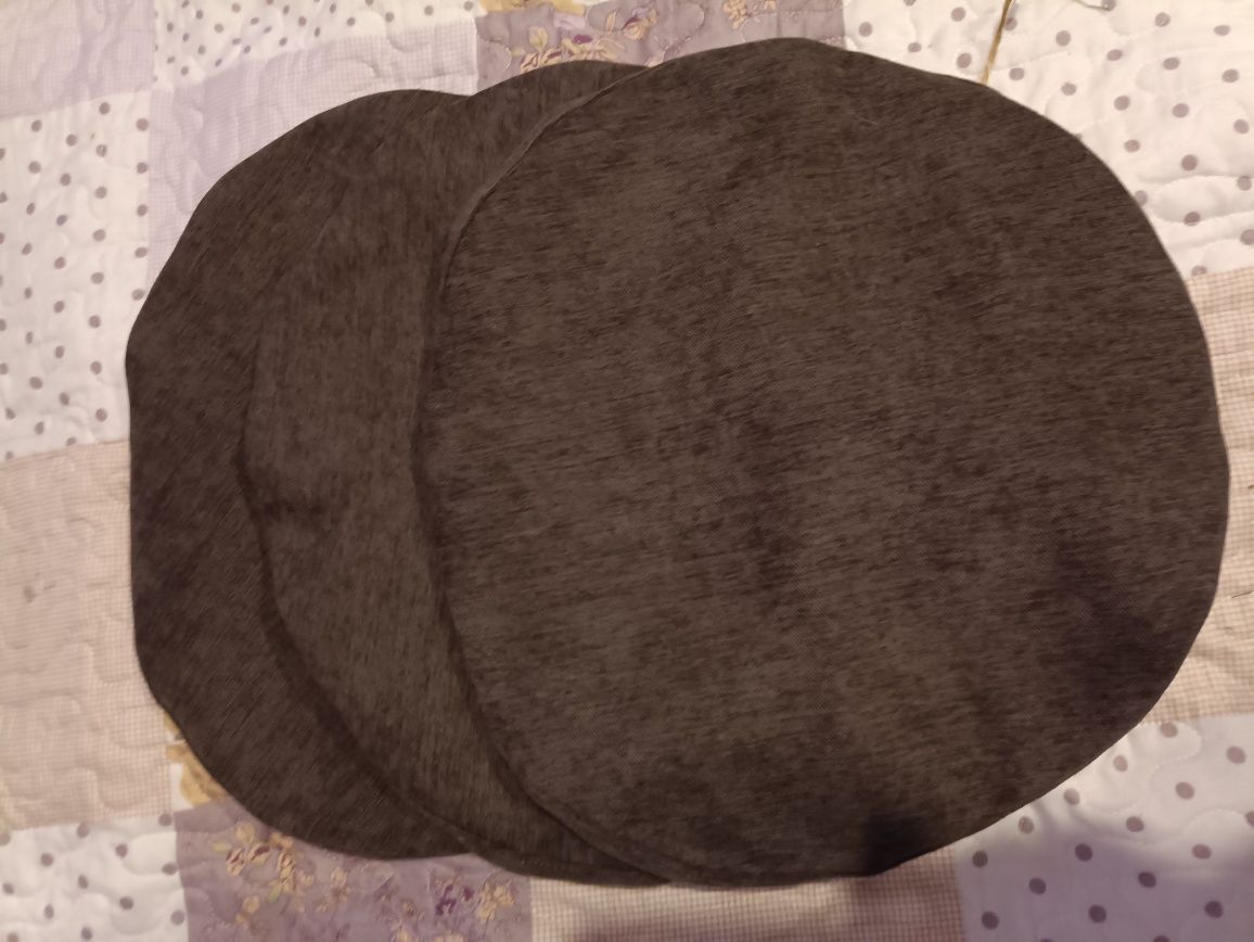 Pokrowce na taboret okrągłe 40 cm średnica 3 sztuki