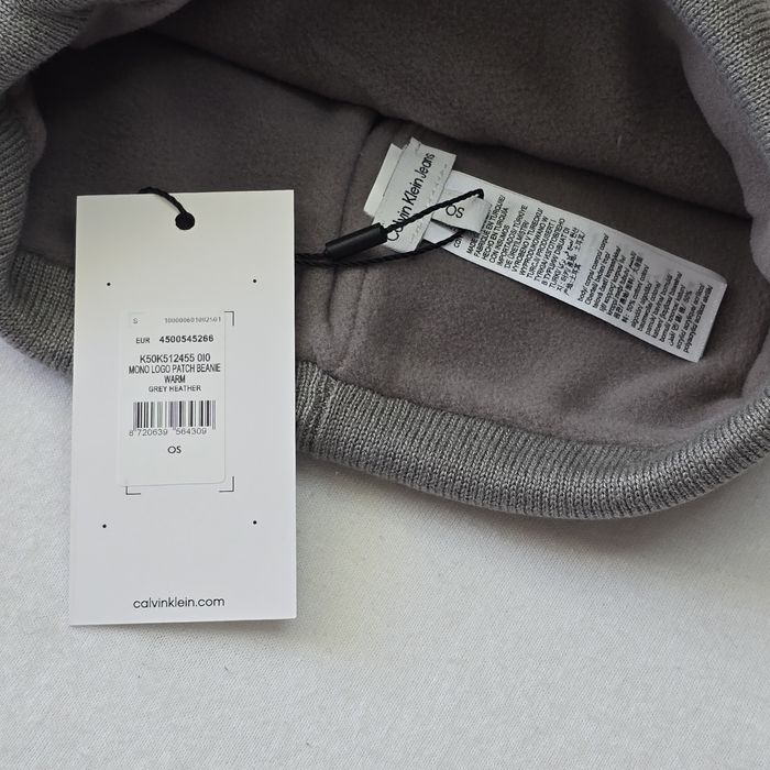 Шапка Calvin Klein Jeans Grey Heather | Унісекс, зимова, фліс