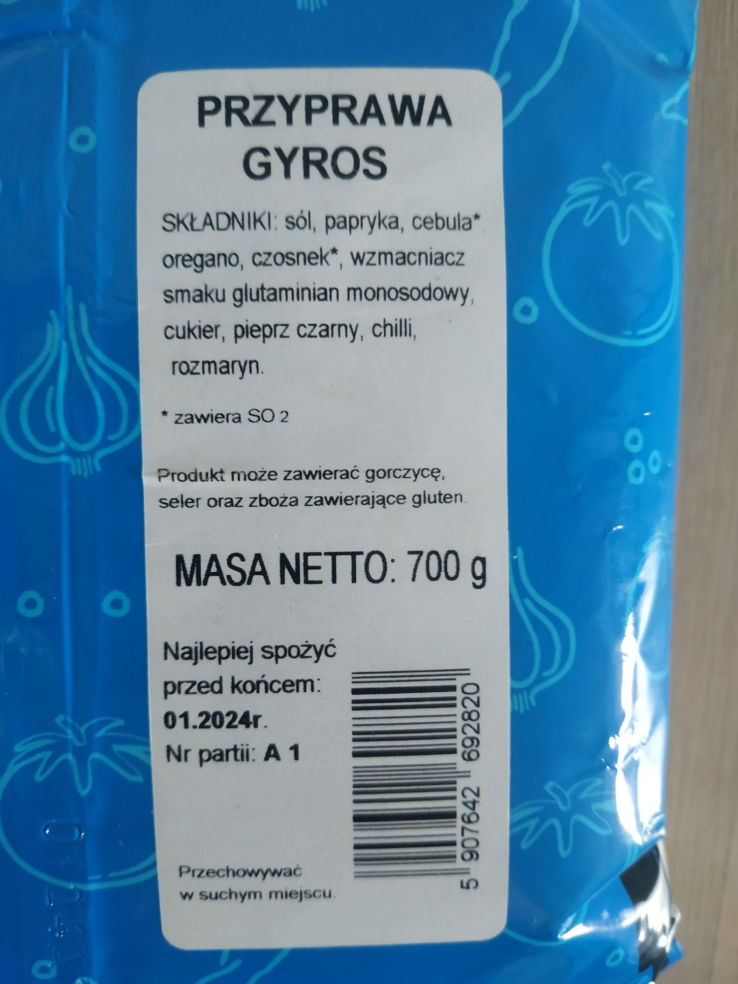 Przyprawa Gyros, duża paczka 700g